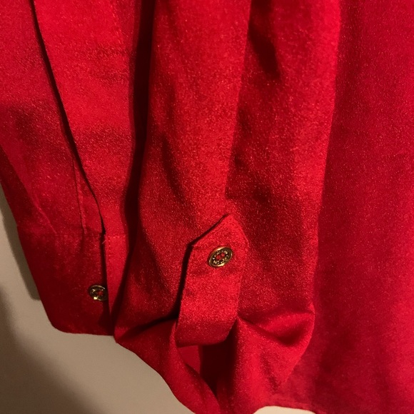 Red Calvin Klein blouse size m - Picture 4 of 5